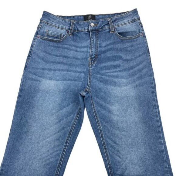 Pink Tartan Womens Flare Raw Hem Jean Size 2 - Picture 3 of 7